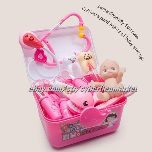 53Pc Kids Doctor Playset Girls & Boys Kit Pretend Play - Picture 9 of 11