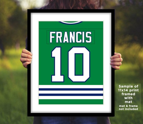 HARTFORD WHALERS Jersey Photo Picture Hockey Art RON FRANCIS - 8x10 11x14 16x20 - Picture 2 of 9