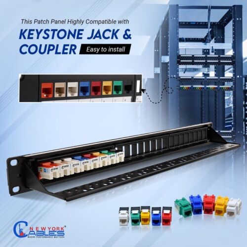 Patch Panel UTP 12/24/48 Port CAT6/5 RJ45 110 Network Surface Wall Mount Bracket - Picture 30 of 38