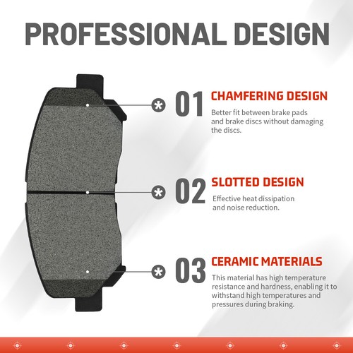 Front & Rear Ceramic Brake Pads for Chevy Suburban 1500 Tahoe Escalade Yukon RWD - Picture 2 of 6