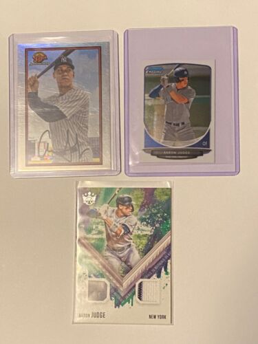 AARON JUDGE Rookie Card Bowman Chrome Mini SP + JERSEY CARD + MORE ! $$$ - 第 3/3 張圖片
