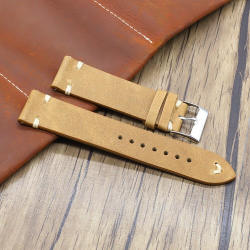 100 % Echtleder Uhrenarmband Vintage dickes Band 18 20 22 24 brauner Balck USA - Bild 21 von 22
