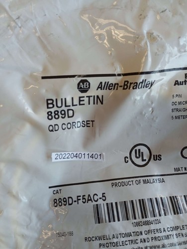 Allen Bradley 889D QD CORDSET 5PIN DC MICRO STRAIGHT 5M 889D F5AC 5 - Bild 6 von 6