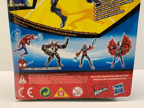 MARVEL SPIDER-MAN WEB BLADE BLACK COSTUME - ACTION FIGURE HASBRO 26746 NEW - Picture 4 of 8