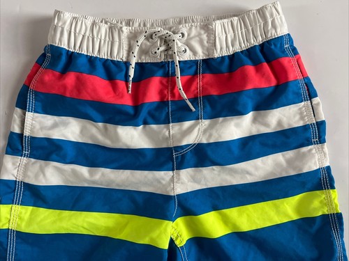 Lands' End Youth Boy's Size Large Color Block Swim Trunks Mesh Lining Pockets - Picture 2 of 7