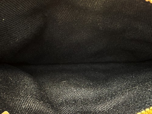 CHANEL Nylon Leather Shopping Tote Bag Metallic Gold Navy Cat Emoticon CC RARE - Picture 15 of 16