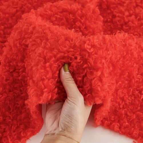Plüsch Kunst Schafsfell Sherpa Fleece Stoff Solid für DIY Futter Stoff Weich Neu - Bild 13 von 23