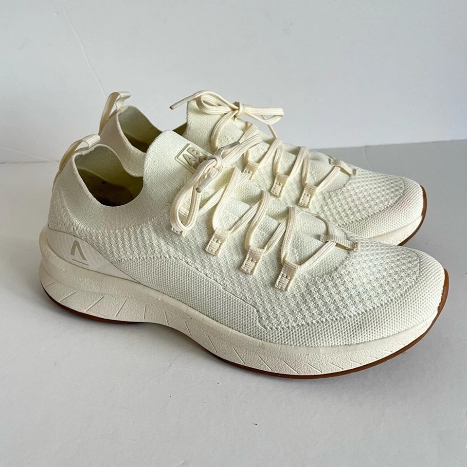 Zapatillas con cordones ABEO Layla beige sin cordones arco soporte cómodo talla 8M Foto 2 de 4