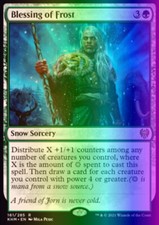 Blessing of Frost 2x FOIL KHM MTG Kaldheim Rare MINT green Blessing of Frost 2x FOIL KHM MTG Kaldheim Rare MINT green