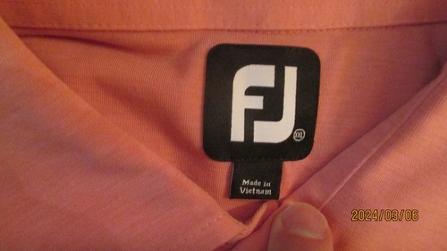 NEW W/Tags FootJoy FJ Polo Golf Shirt Mens XXL 2XL Pink Performance - Picture 2 of 10