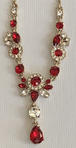 Givenchy Red Crystal Necklace - Picture 1 of 5