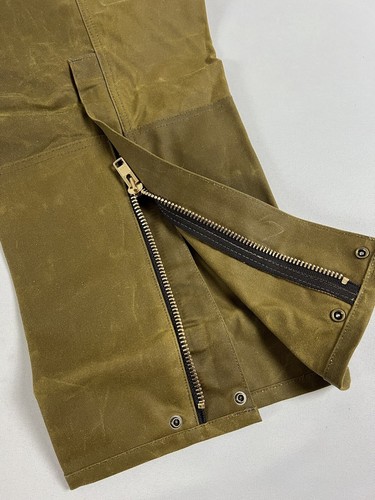 FILSON DOUBLE TIN CLOTH CHAPS HUSKY FIT DARK TAN REGULAR NWT - 第 5/9 張圖片