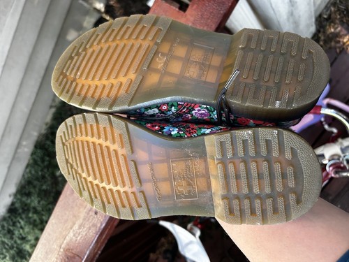 Dr Martens Leather 1460 Pascal Wild Poppy Floral Print Boots Women’s Size 9 READ - Picture 15 of 24