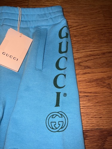 Gucci Shorts Logo Blue Sz 6 Years - Picture 3 of 4