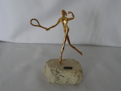Scarnicci goldene weibliche Tennisspielerfigur italienische Figur - Bild 14 von 19