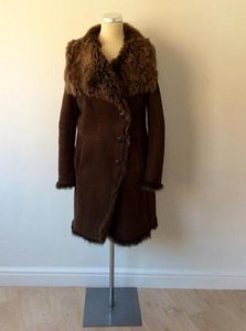 Fur 12 40 Uk Dark Joseph Coat Size Lambskin Brown Lined HxwqS4P