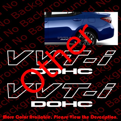 2 piezas x VVT-i VVTI DOHC JDM calcomanías de vinilo gráfico ventana de automóvil troquelado guardabarros TY004 - Imagen 9 de 9