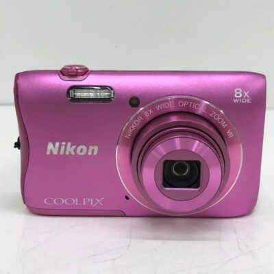 Nikon COOLPIX S3700 Pink 20.1 MP 8x Wi-Fi Digital Camera From