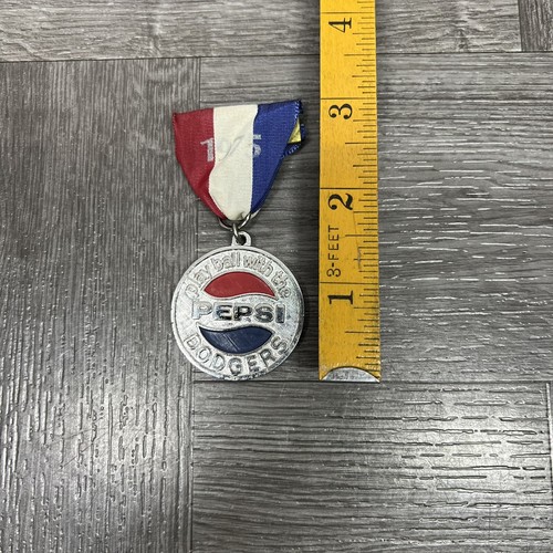 Pepsi Play Ball Dodgers Skills Contest Medal Pin Runner Up Vintage 1975 RARE HTF - Picture 12 of 13