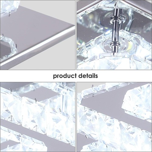 Mini Chandelier LED Crystal Ceiling Light Flush Mount Ceiling Light for Hallway - Picture 20 of 27