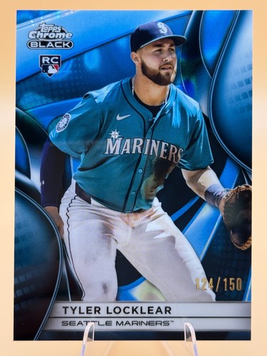 2025 Topps Chrome Black - Tyler Locklear #117 (RC) Blue Refractor /150 Mariners