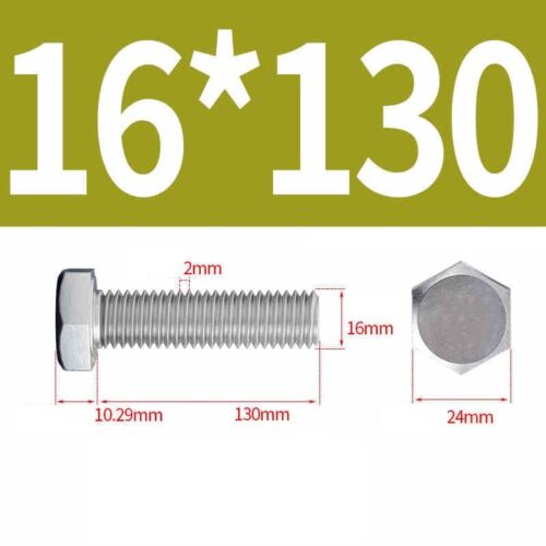 Hexagon Bolt Set Screws Fully Threaded Hex A2 Stainless Steel M12 M14 M16-M24 - Picture 62 of 162