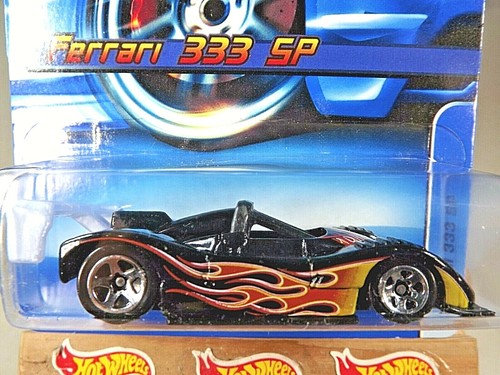 2006 Hot Wheels Mainline/Collector #195 FERRARI 333 SP Black w/Chrome 5 Spokes - Picture 2 of 5