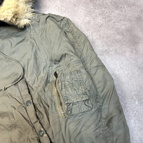 Chaqueta de Vuelo US Air Force N-3B Para Hombre Grande Forro de Lana Parka Extrema, Verde - Imagen 8 de 14