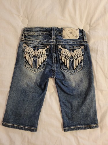Miss Me Girls Bermuda Denim Shorts Size 12 YK6377M2 - Picture 2 of 4