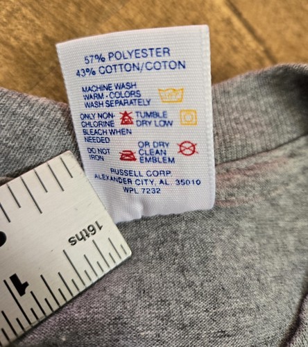 VTG Y2K Jerzees Hawaii Tourist T-Shirt Men M Grey Short Sleeve Heavyweight USA - Picture 8 of 10