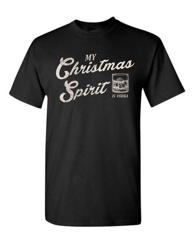 Camiseta My Christmas Spirit is Vodka Merry Holiday Unsex 099 - Imagen 31 de 49