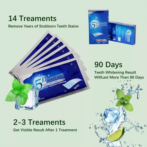 28 Strips 14 Day Supply Teeth Whitening Strips Home Bleaching White Whitestrips - Picture 5 of 18