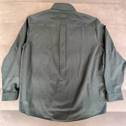 L.L. Camisa de algodón suave con botones mini pata de gallo verde negra XL de BEAN para hombre - Imagen 3 de 6