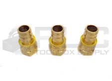 LOT OF 3 NEW PARKER BRASS HOSE FITTING 1-1/4" ID FEMALE JIC SWIVEL, 1" HOSE