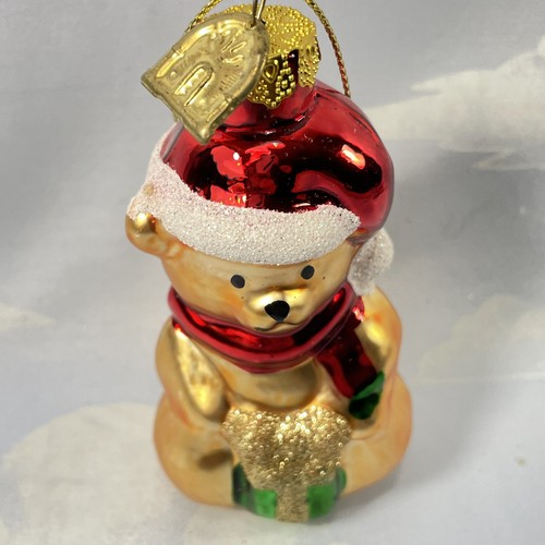 Thomas Pacconi Museum Series Christmas Teddy Bear Blown Glass Ornament 3” - Bild 2 von 8