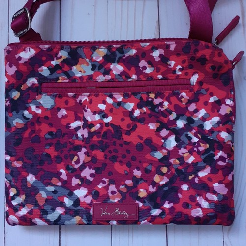 Vera Bradley Lighten Up RFID Triple Compartment Crossbody Red Black - Set of 2 - Picture 3 of 15