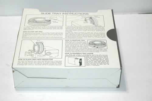 Vtg Lot 4 Round Slide Trays/Carousels Made USA Dust Sleeves Black Hold 100 Slide - Picture 4 of 12