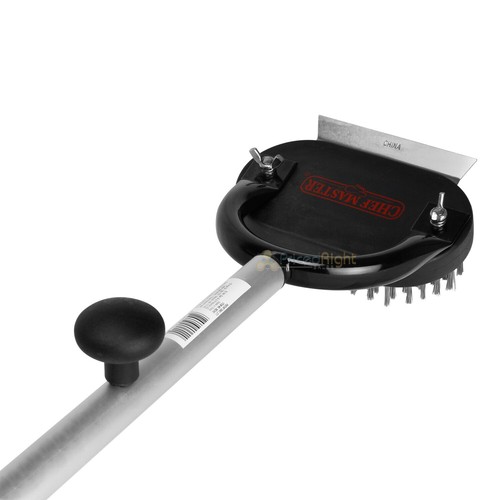 Chef Master Horseshoe Broiler Brush & Scraper With Soft Grip & Replaceable Head - Picture 2 of 6