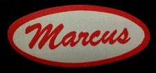 Marcus Vintage 1960s Cursive Name Patch Uniform Shirt Iron On RARE VHTF Bronx NY