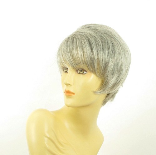 short wig for women gray ref: louise 51 PERUK - Imagen 2 de 9