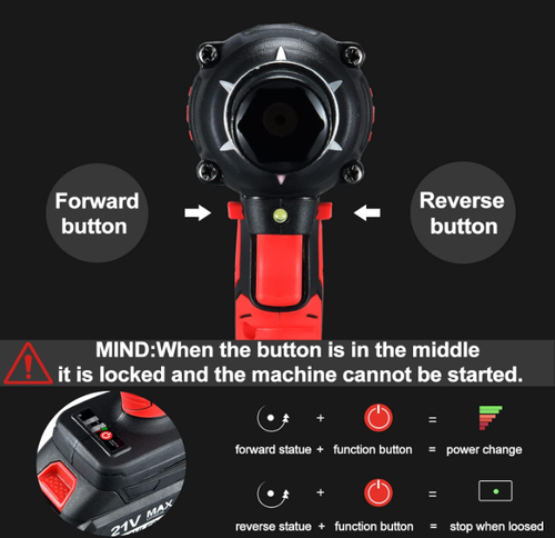 Llave de Impacto Inalámbrica 21V, Par Máximo 400N.m, Velocidad 3000rpm, 4.0Ah Li-ion - Imagen 4 de 6