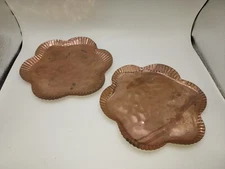 Michael Bonne set of two scalloped copper plates