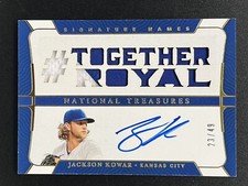 2022 National Treasures Signature Names Gold /49 Jackson Kowar Rookie Auto RC
