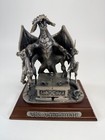 Myth & Magic 10 Year Anniversary Pewter Statue 'The Triumvirate' Dragon 1999