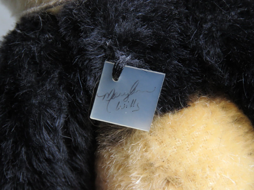 De Colección Mary Ann Wills Oso Panda Mohair Gamuza Pies Jingle Bell Ojos de Vidrio 6" LEER - Imagen 8 de 14