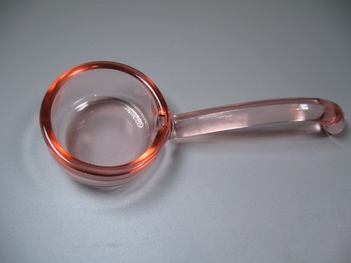 Vintage Glas Gewürz Mayo Gelee Senf Löffel Schöpfkelle Rosa - Bild 2 von 4