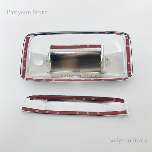 For 2014-2019 Chevy Silverado Chrome Tailgate Handle Covers Without Camera Hole - Foto 2 di 2