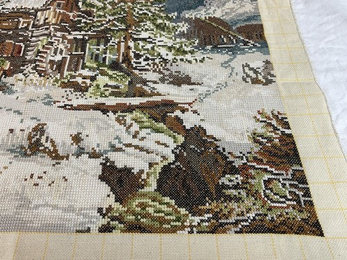 THE FORGE Burke's Die Schmiede Pastoral FINISHED UNFRAMED Cross Stitch 20x24.5 - Picture 4 of 14