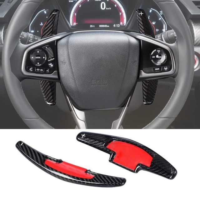 2x Carbon Fiber Style Steering Wheel Shift Paddle Extension Fit for