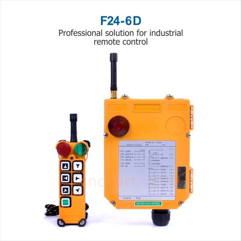 Industrial Remote Control F24-6D GT-LD06 Hoist Crane Lift Button Switch Truck - Image 4 of 4